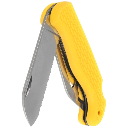 MAC Coltellerie Boat 2 Sailing Knife Yellow PP/TPE, Satin W 1.4034 (MC BOT2.Y)