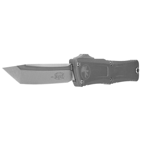 Nóż automatyczny OTF Microtech Combat Troodon Gen III T/E Natural Clear Aluminium, Stonewashed M390MK by Tony Marfione (1144-10NC)