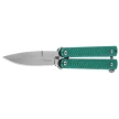 Nóż składany motylek Martinez Albainox Balisong Green Steel, Satin 3Cr13MoV (02228)
