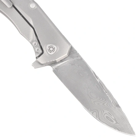 LionSteel T.R.E. Knife Gray Titanium, Thor Damasteel Damascus by Molletta (TRE DT GY)