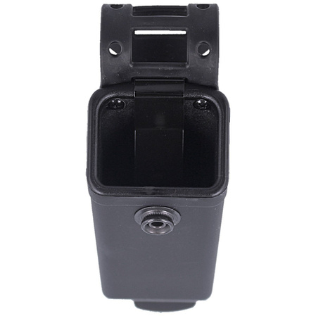 ESP Double-Stack 9 mm / .40 Magazine Pouch with Metal Clip and Safety Strap, Black (MH-64-S)