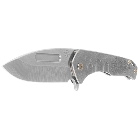 Medford Praetorian Slim DP Tumbled ''Deep-Cut Sunflower'' Titanium, Bronze HW/Clip, Tumbled S45VN by Greg Medford (MKF2084TD-01TM-T1C1-Q4)