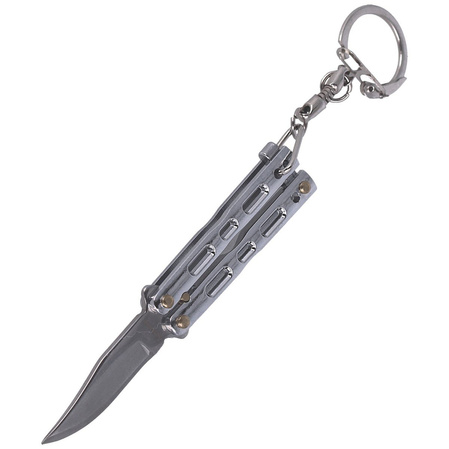 Nóż składany motylek brelok Martinez Albainox Balisong Chrome (02180-C)