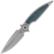 Rike Knife RK-Viper 2-B-P/GrCF Gray Titanium / Green Carbon Fiber, Satin M398 by Richard Wu
