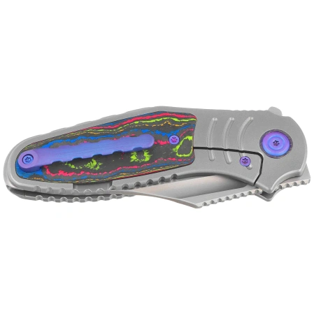 Nóż składany Kubey KB Knives Stroller Gray Titanium/CF Inlays, Stonwashed CPM 20CV by Utilizator (KB384A)