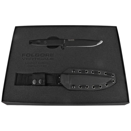 Extrema Ratio Folgore Verticale LE No 46/300 Knife Black Forprene, Black M390 (04.1000.0202/M3/BLK/BLK)