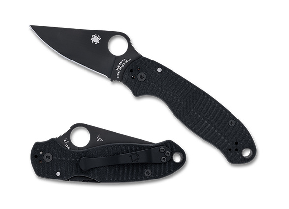 Nóż składany Spyderco Para 3 Salt Black G10, Black DLC MagnaCut by Sal, Eric Glesser (C223GMCBKP)