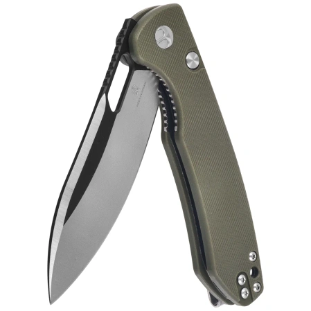 Nóż składany Bestechman Firebird OD Green G10, Satin / Black PVD D2 (BMK05C)