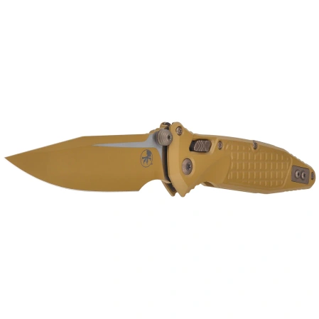 Microtech Socom Ram-Lok S/P-M Knife Cerakote RAL-8000 Frag Aluminum, Cerakote RAL-8000 M390MK by Tony Marfione (160RL-1FRCRA-Z23)