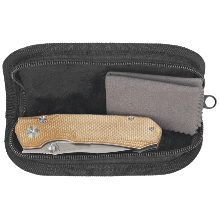 Remette Rhino MC319BR Knife Brown Micarta, Stonewashed 14C28N