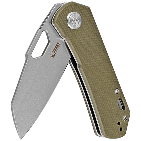 Nóż składany Kubey Knife Duroc Dark Green G10, Bead Blasted AUS-10 by Colin Maisonpierre (KU332G)