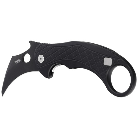 LionSteel L.E.One Knife Black Aluminum, Chemical Black MagnaCut by Emerson Design (LE1 A BB)