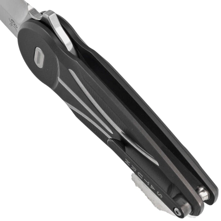 Fox Saturn Black Titanium, Satin M390 by Denis Simonutti knife (FX-551 TI)