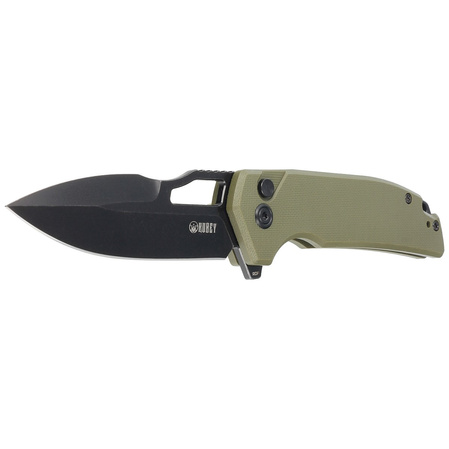 Nóż składany Kubey Knife RDF Green G10, Blackwash AUS-10 by HYDRA Design (KU316B)
