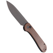 Nóż składany CIVIVI Button Lock Elementum Brown Micarta, Gray Stonewashed (C2103D)