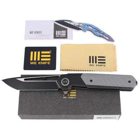 WE Knife Arsenal Black Titanium/Gray G-10, Black Stonewashed, Satin (WE20073-4)