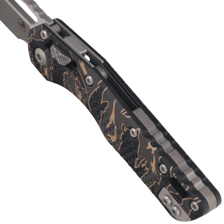 Microtech MSI S/E Knife Tiger Stripe Camo Tri-Grip Polymer, Apocalyptic M390MK by Tony Marfione (210T-10APPMTSC)