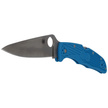 Spyderco Endura 4 FRN Blue Flat Ground PlainEdge Knife (C10FPBL)