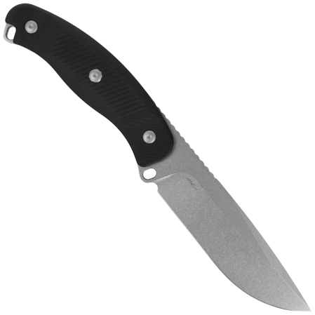 Kubey Bearcat Knife Black G10, Beadblasted 14C28N by Maksim Epifantsev (KU426A)