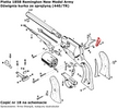 Hammer lever with spring Pietta 1858 Remington New Model Army (440/TR)