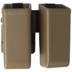 ESP Double Magazine Pouch for Double-Stack 9 mm Luger / .40 Magazines with Rotating UBC-01 Mount, Khaki (MH-MH-04 KH)