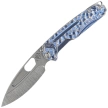 Medford Infraction Blue/Silver Titanium ''Peaks and Valleys'', Std HW, Brsh Clip, Tumbled S45VN by Greg Medford (MK031STQ-37A2-TSCS-BN)