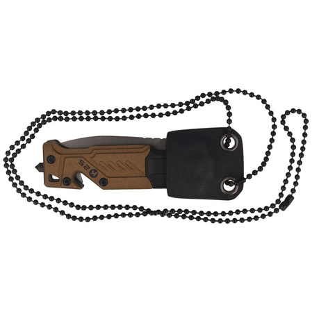 Nóż składany na szyję K25 Neck Knife Coyote Aluminium, Titanium Coated (19652)