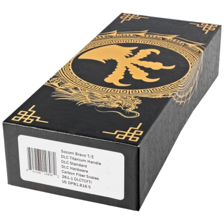 Nóż składany Microtech Socom Bravo Tanto Black DLC / Carbon Fibre Scales, Black DLC by Tony Marfione (261-1DLCTCFTIS)