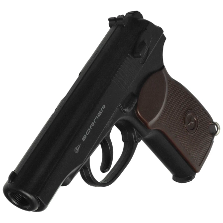 Airgun set 42: Borner Makarov PM N1 4.5 mm CO2 Air Pistol, 1500 BBs, 10 CO₂ cartridges, 100 targets