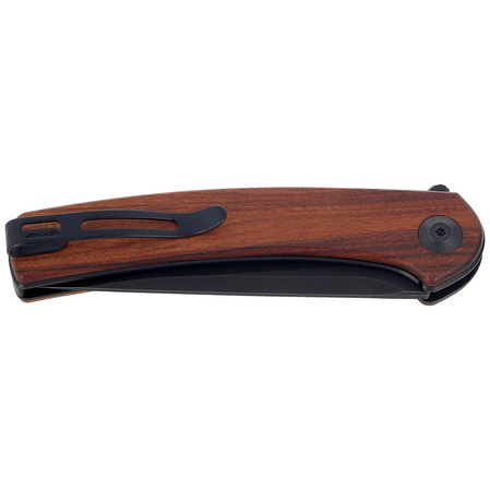 CIVIVI Knife Mini Asticus Cuibourtia Wood, Black Stonewashed 10Cr15CoMoV (C19026B-5)