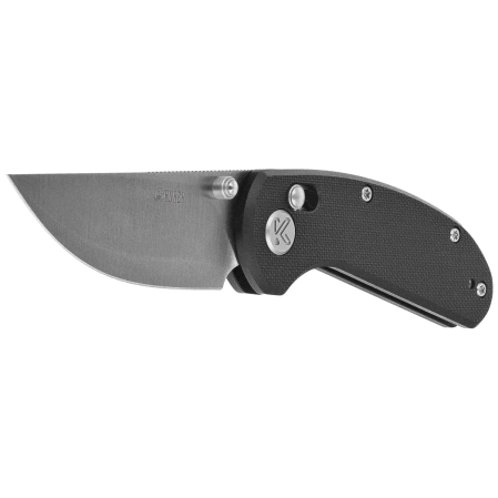Kubey Sparrow Knife Black G10, Satin San Mai AUS-10 (KU449A)