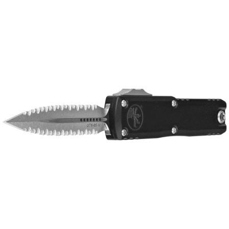 Nóż automatyczny OTF Microtech UTX-85 Gen IV D/E Black Aluminium, Stonewashed F/S M390MK by Tony Marfione (12324-D12)