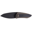 WE Knife Black Void Opus Bronze Titanium / Black G10, Black Stonewashed CPM 20CV by Justin Lundquist (2010C)