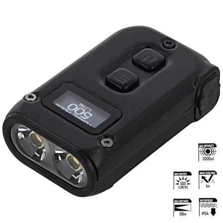 Latarka NiteCore TINI2 Black 500 lm, Li-ion Battery/280mAh