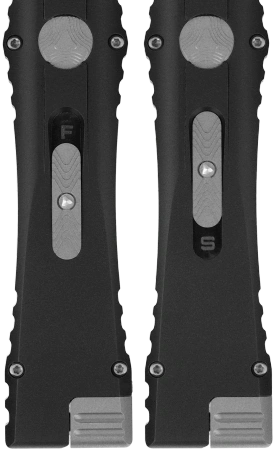 Microtech Nemesis Gen IV D/E Marfione Select OTF Knife Black Aluminum, Stonewashed M390MK by Tony Marfione (1152-10MS1)