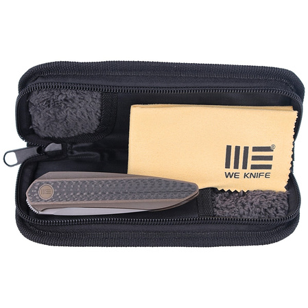 Nóż składany WE Knife Black Void Opus Bronze Titanium / Carbon Fiber, Stonewashed CPM 20CV by Justin Lundquist (2010A)