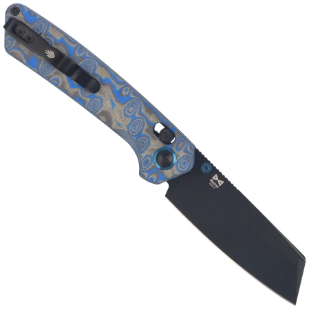 Kizer Madrac Knife Vortex Micarta, Black Stonewashed Nitro-V by Matteo Pignatelli (V3693A4)