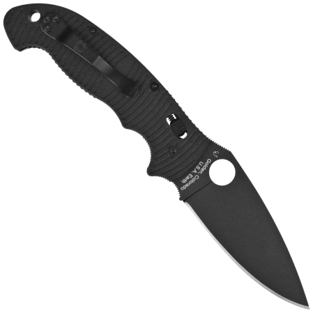Spyderco Manix 2XL Salt Knife Black G10, Black DLC MagnaCut by Eric Glesser (C95GMCBKP2)