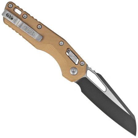 Microtech MSI S/E Knife Fluted Brown Aluminum, Black M390MK by Tony Marfione (210-1FLBN)