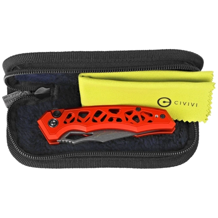 Nóż składany Civivi Anaaki Red Aluminium, Damascus (C24039-DS1)