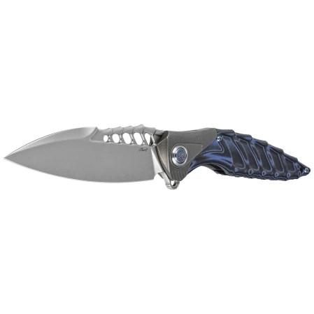 Nóż składany RikeKnife Thor 7 Integral Titanium Black/Blue G10, Satin 154CM (RK-THOR7-BB)