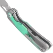 Kizer Topsail Knife Silver-Green Crystallized Titanium, Blast M390 by Jonathan Styles (Ki3735A4)
