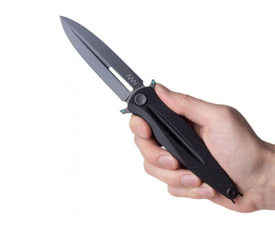 ANV A400 BB Knife Black G10, Black DLC Sleipner (ANVA400-001)