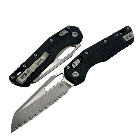 Nóż składany Microtech MSI Ram-Lok S/E Black Tri-Grip Polymer, Stonewashed F/S M390MK by Tony Marfione (210T-12PMBK)