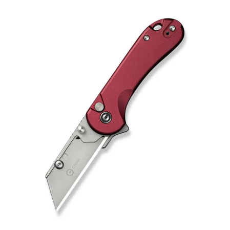 Civivi Elementum Utility Knife Burgundy Aluminum, Stonewashed 6Cr13 (C23039B-5)