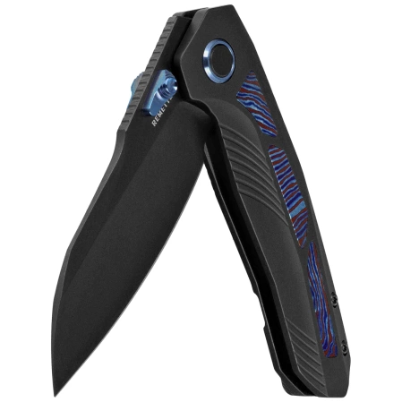 Nóż składany Remette Kestrel Black DLC Titanium/Timascus, Black DLC CPM S35VN (RTPO-E)