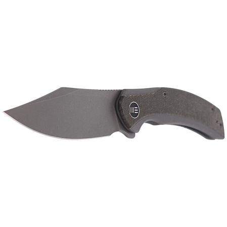 WE Knife Snick Gray Titanium / Dark Green Micarta, Gray Stonewashed CPM-20CV (WE19022F-5)