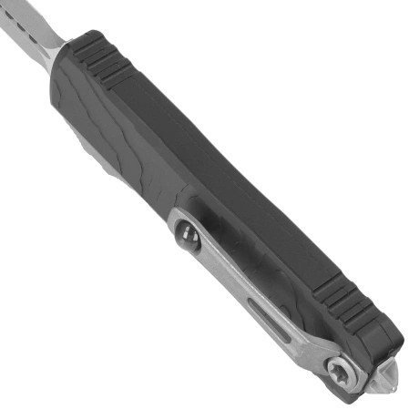 Nóż automatyczny OTF Microtech UTX-85 Gen IV Spartan Black Topographic Deep Engraved Aluminium, Apocalyptic M390MK by Tony Marfione (12304TP-10AP)