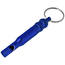 Martinez Albainox Blue Aluminum Whistle Keychain (09118 BL)