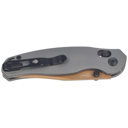 Kizer Phoca CC Knife Gray Aluminum, Sunset Metal PVD AEB-L (V3780A2)